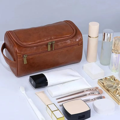 Vegan Leather Hanging Toiletry Bag