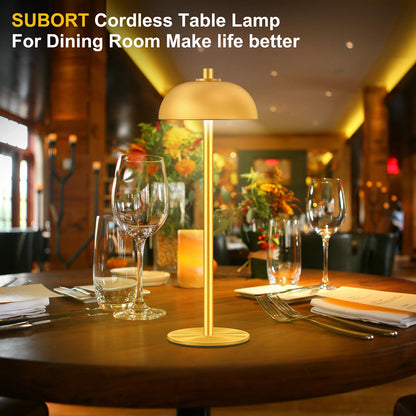 Aluminum Mushroom Cordless Table Lamp