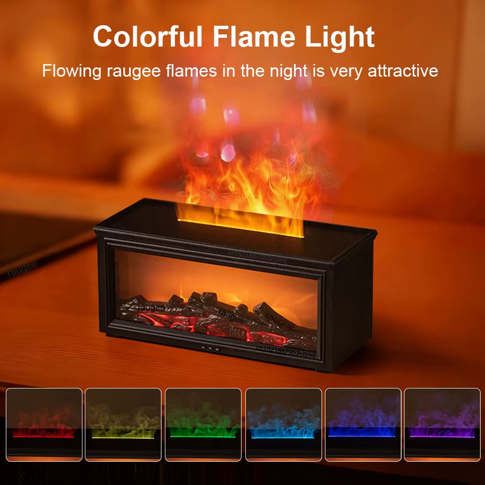 Flame-Effect Aroma Diffuser with Remote