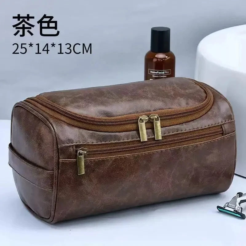 Vegan Leather Hanging Toiletry Bag