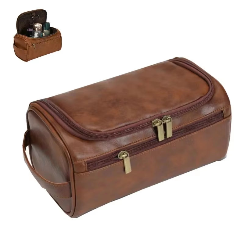 Vegan Leather Hanging Toiletry Bag