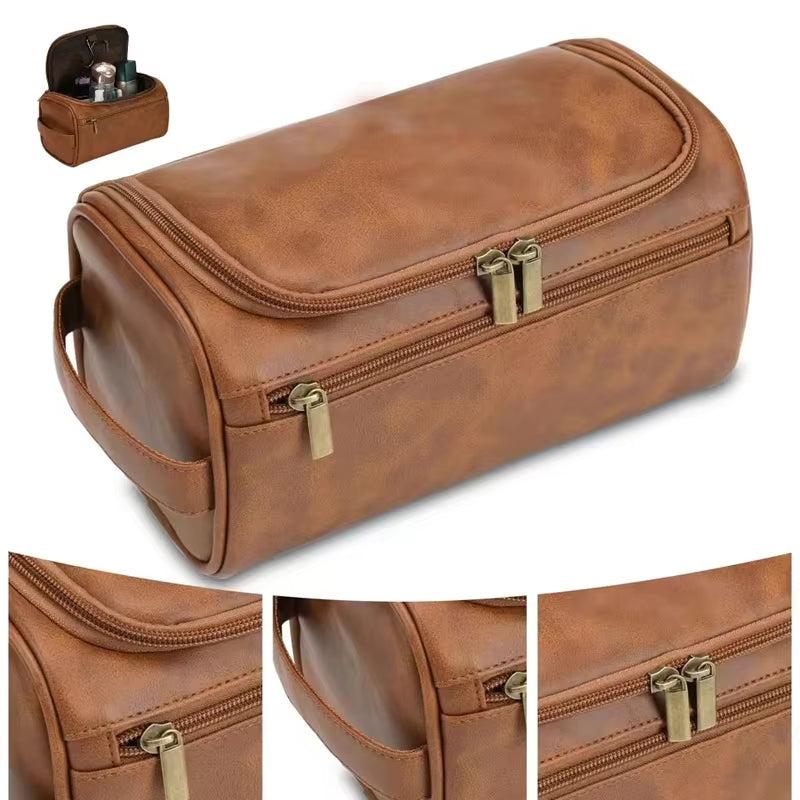 Vegan Leather Hanging Toiletry Bag