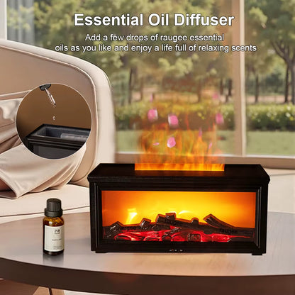 Flame-Effect Aroma Diffuser with Remote