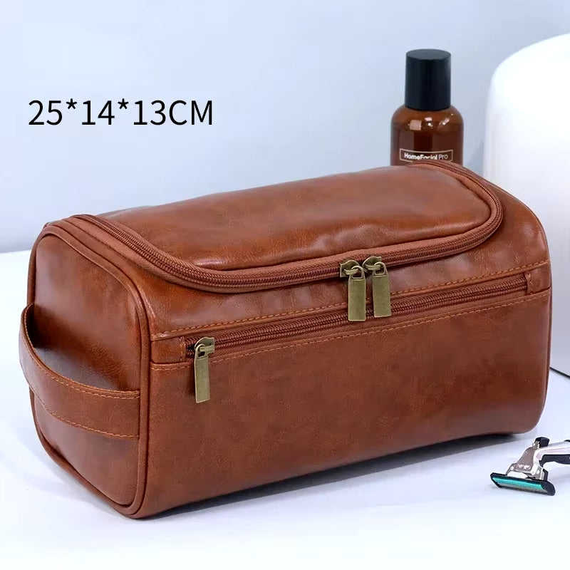 Vegan Leather Hanging Toiletry Bag