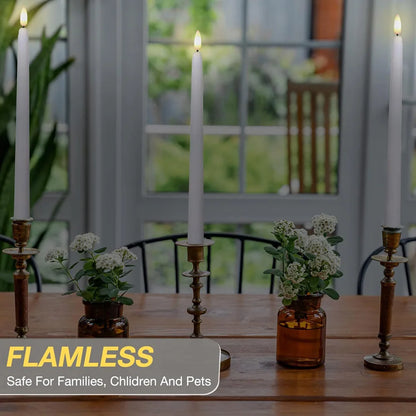 Flameless LED Taper Candles, Set of 6 with Remote