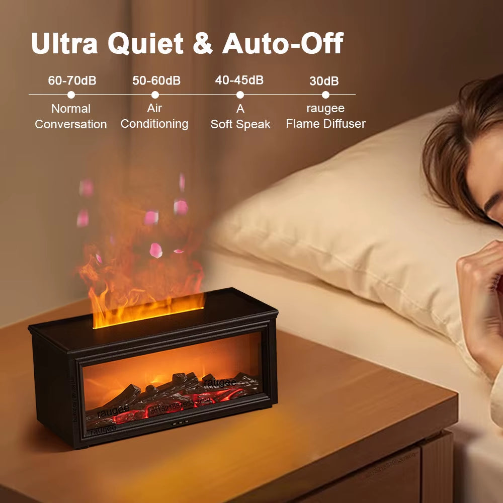 Flame-Effect Aroma Diffuser with Remote