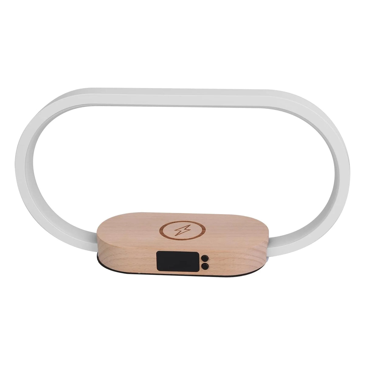 Bedside Lamp with Clock and Wireless Charger